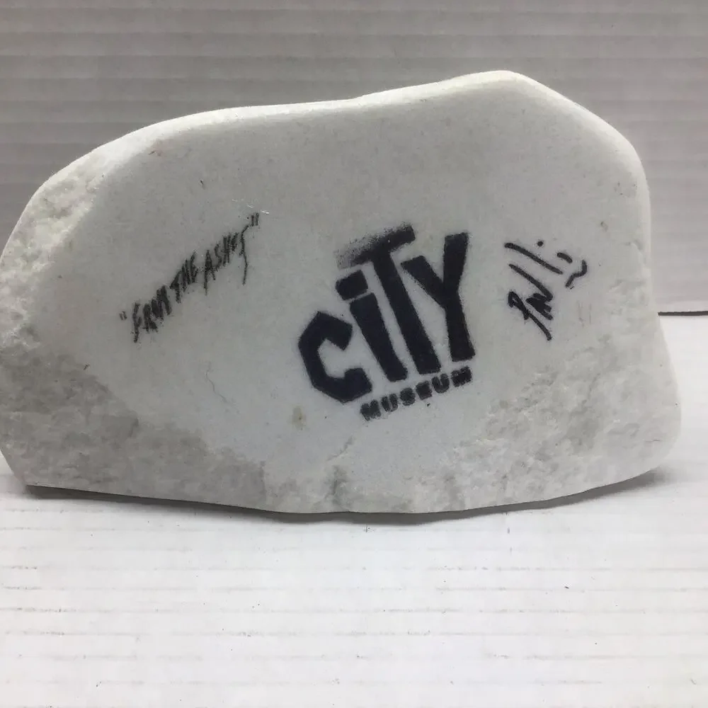 City Museum St Louis Signed White Marble Stone Carving From The Ashes 8